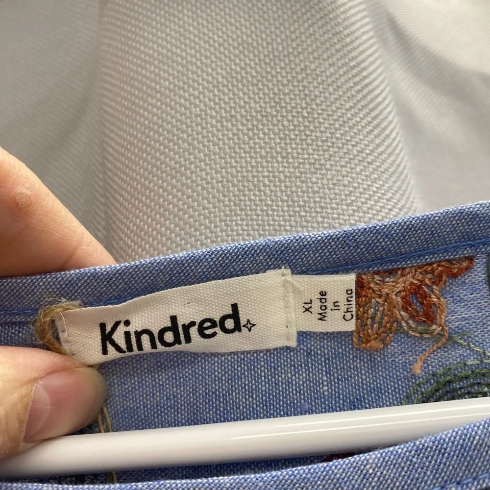 Embroidered Floral Blue Blouse - Picture 2 of 5